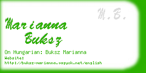 marianna buksz business card